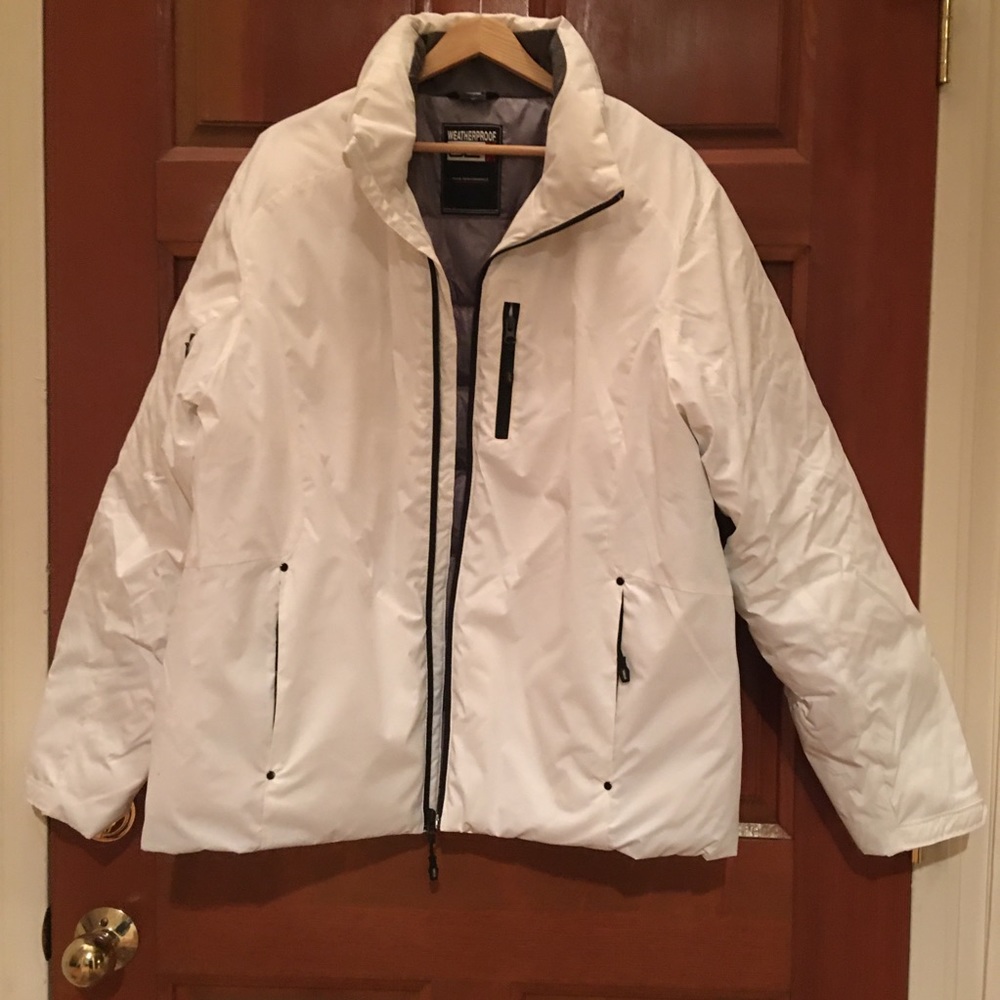 Weatherproof new down puffer white large zippers - Picture 11 of 12